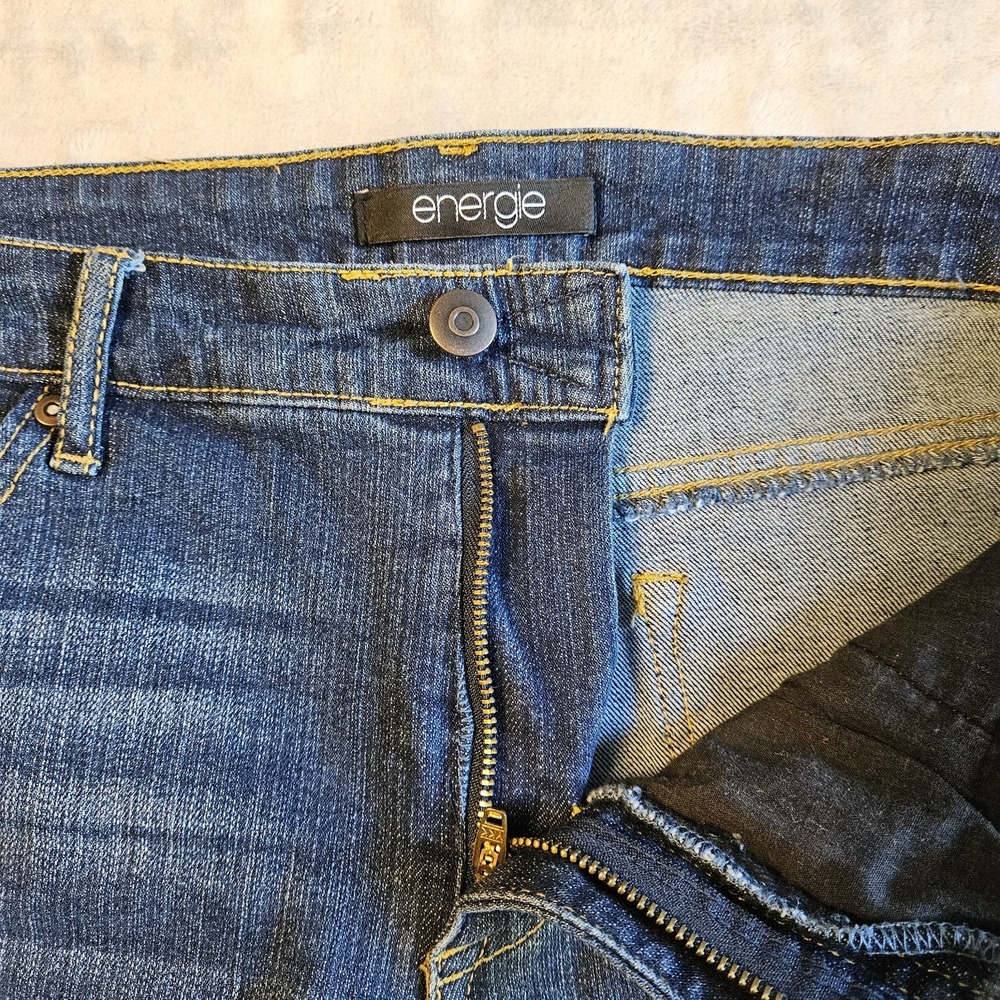 Energie Womens Denim Shorts Size‎ 13 Navy Blue - Picture 4 of 7